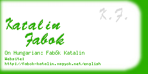 katalin fabok business card